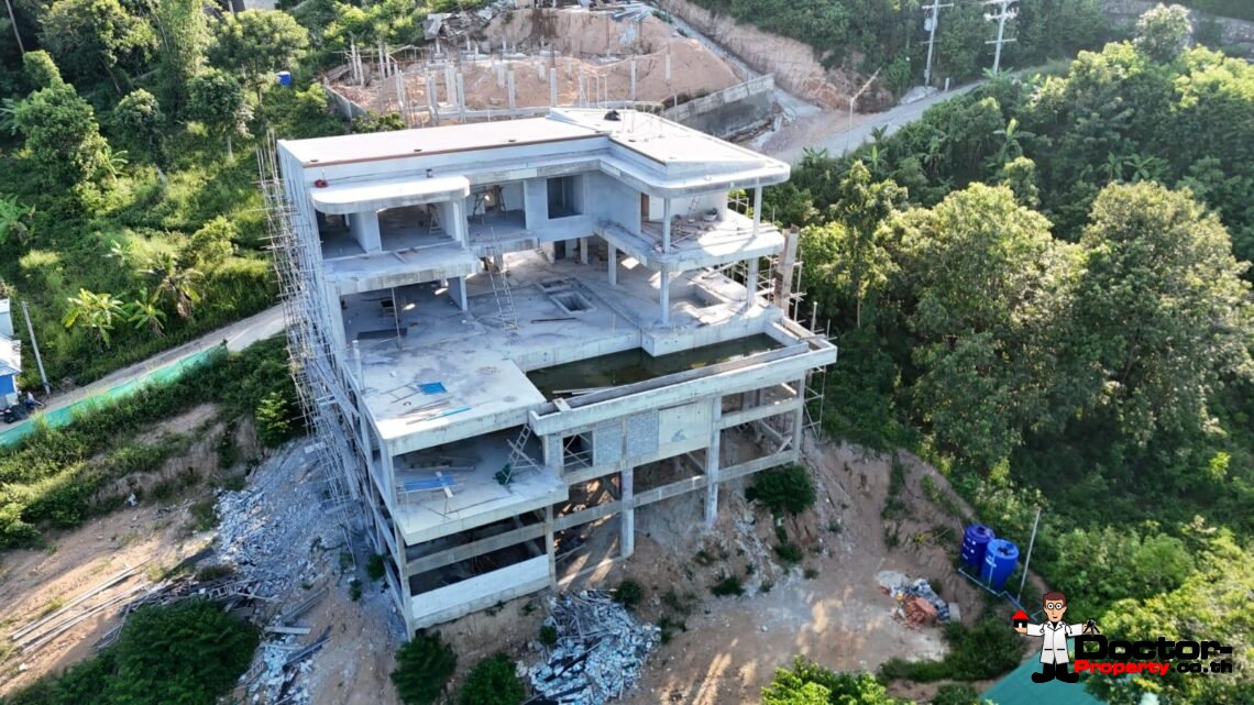 New Luxury 4 Bedroom Stunning Sea View in Bophut, Koh Samui – For Sale